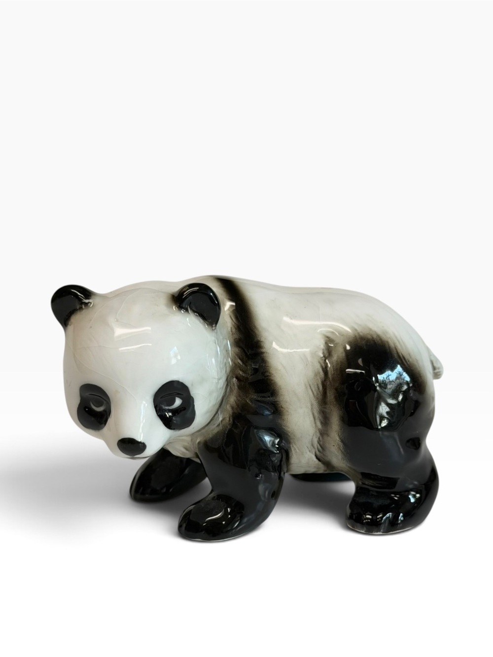 Vintage ceramic panda bear figurine